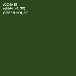 #2C4A1E - Green House Color Image